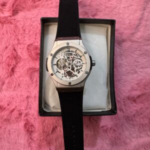 Hublot Automatic Mechanical Black strap white dail Watch | HBLT Watch 281 B