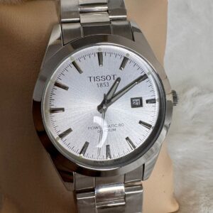 Tissot 1853 Powermatic 80 Silicium Automatic Watch- Silver white Dail