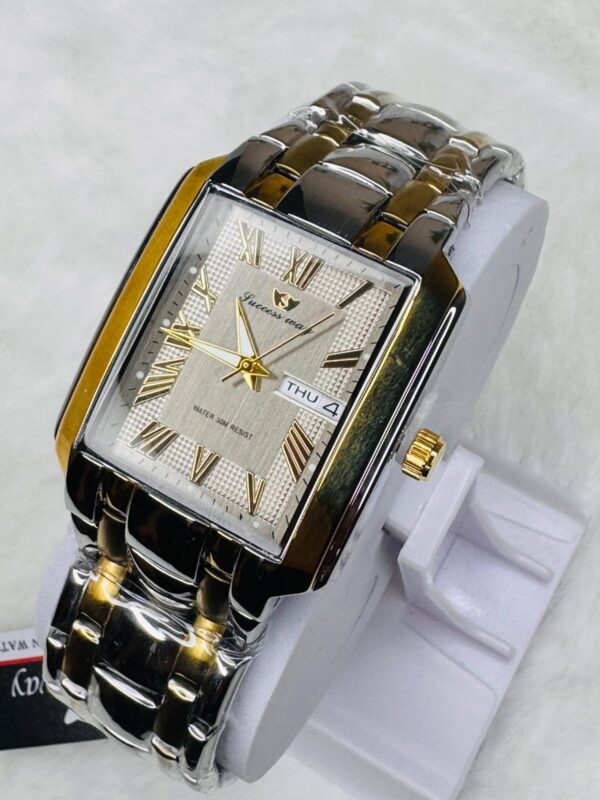 SUCCESS-WAY-CL229 Cream White  Wrist Watch Full Calander Stainless Still - Image 8