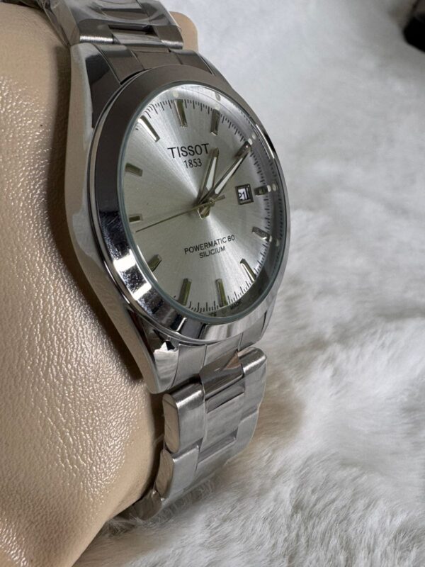 Tissot 1853 Powermatic 80 Silicium Automatic Watch- Silver white Dail - Image 2