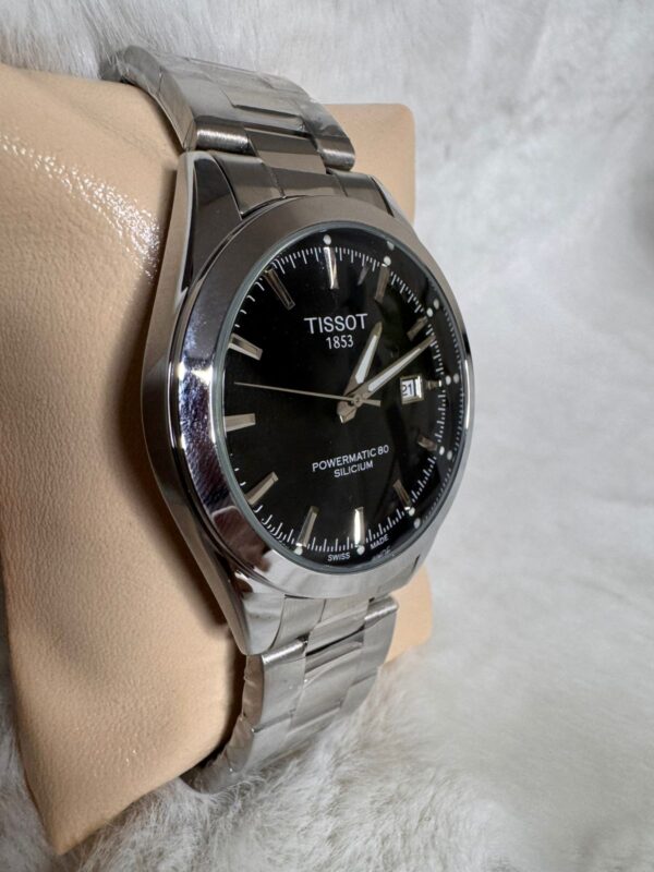 Tissot 1853 Powermatic 80 Silicium Automatic Watch- Silver Black Dail - Image 4