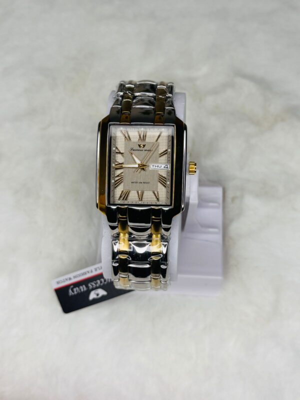 SUCCESS-WAY-CL229 Cream White  Wrist Watch Full Calander Stainless Still