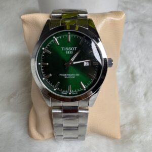 Tissot 1853 Powermatic 80 Silicium Automatic Watch- Silver Green Dail