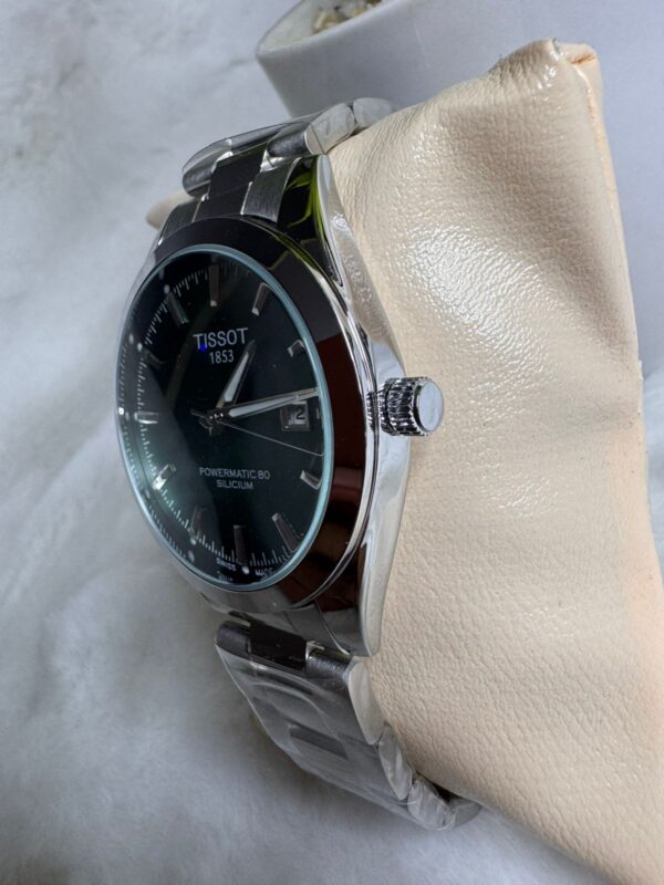 Tissot 1853 Powermatic 80 Silicium Automatic Watch- Silver Green Dail - Image 5