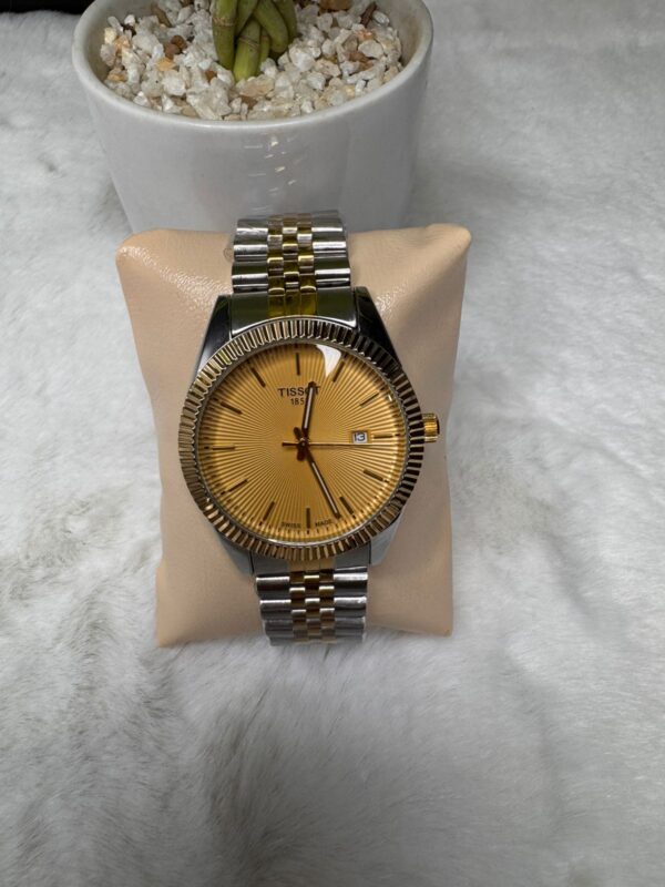 Tissot 1853 Classic Two-Tone Gents Watch – Golden Dial - Image 2