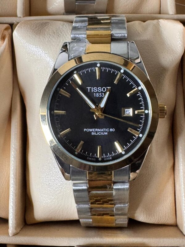Tissot 1853 Powermatic 80 Silicium Automatic Watch- Black Dail - Image 7