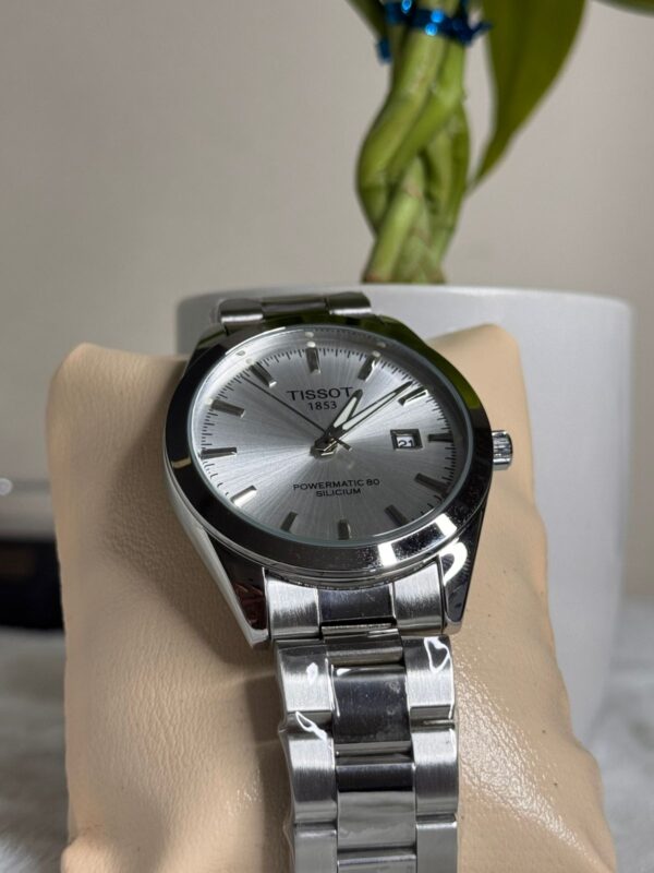 Tissot 1853 Powermatic 80 Silicium Automatic Watch- Silver white Dail - Image 4