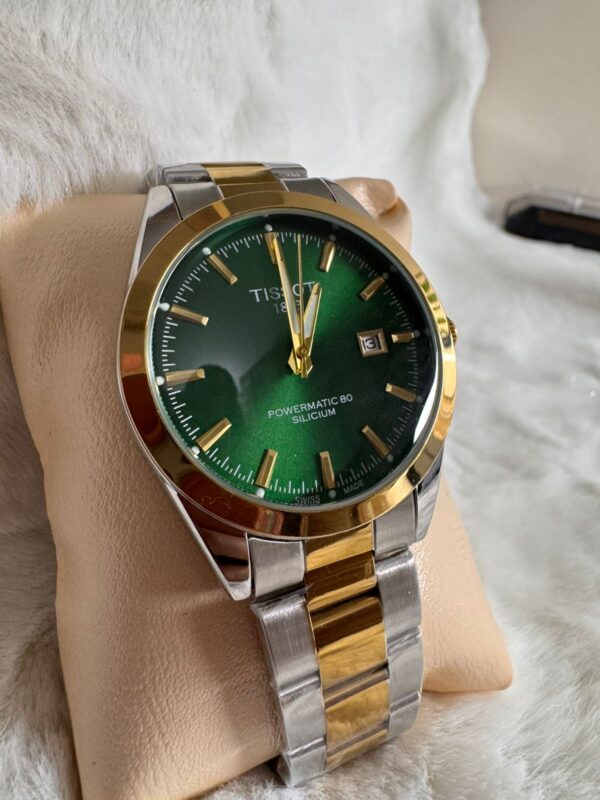 Tissot 1853 Powermatic 80 Silicium Automatic Watch- Green Dail - Image 8