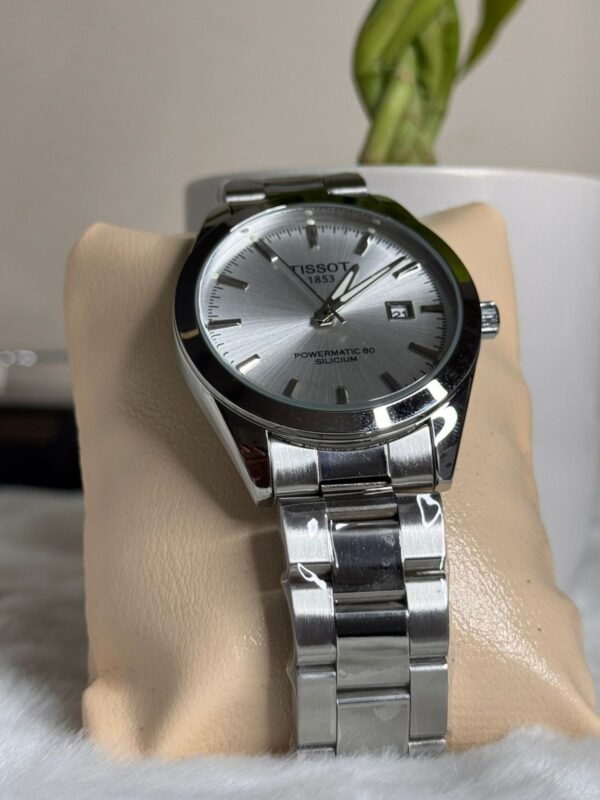 Tissot 1853 Powermatic 80 Silicium Automatic Watch- Silver white Dail - Image 7