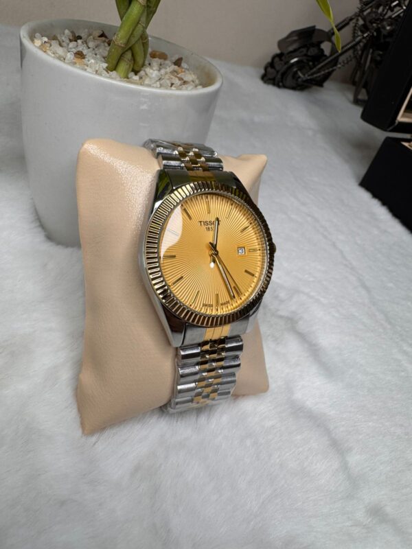 Tissot 1853 Classic Two-Tone Gents Watch – Golden Dial - Image 4
