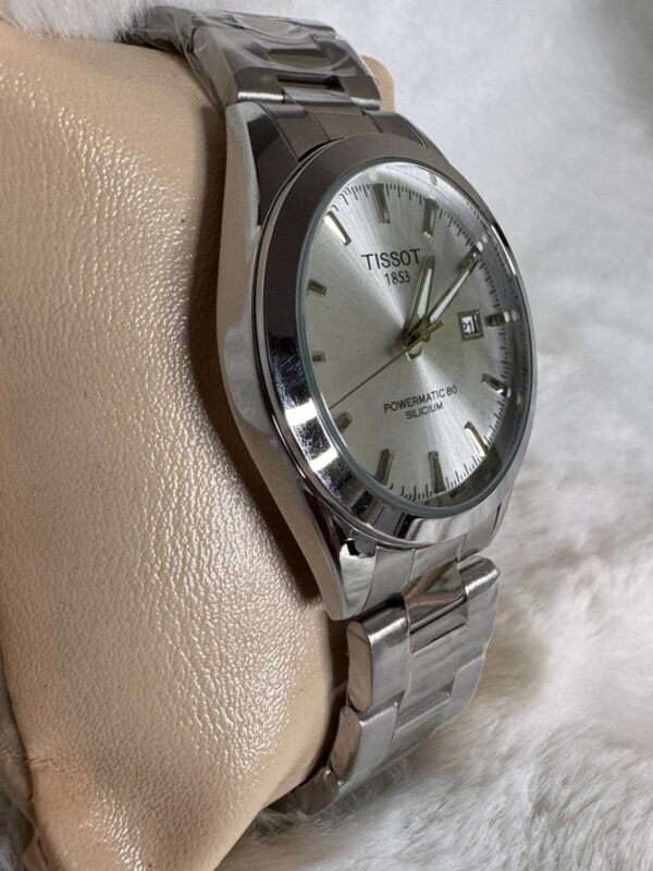 Tissot 1853 Powermatic 80 Silicium Automatic Watch- Silver white Dail - Image 3
