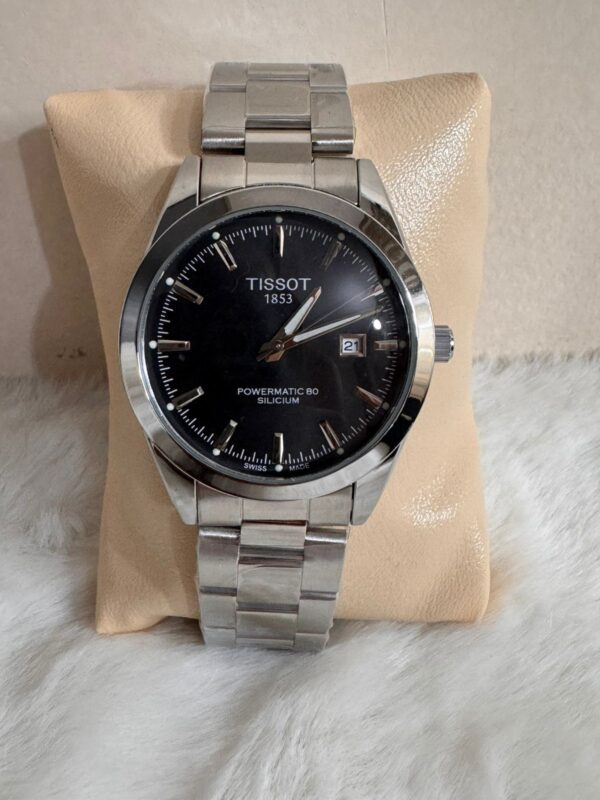 Tissot 1853 Powermatic 80 Silicium Automatic Watch- Silver Black Dail - Image 2