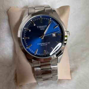Tissot 1853 Powermatic 80 Silicium Automatic Watch- Silver Blue Dail