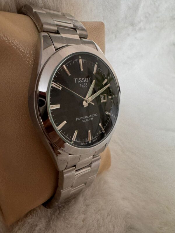 Tissot 1853 Powermatic 80 Silicium Automatic Watch- Silver Black Dail - Image 5