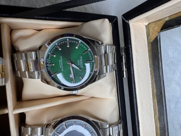 Tissot 1853 Powermatic 80 Silicium Automatic Watch- Silver Green Dail - Image 2