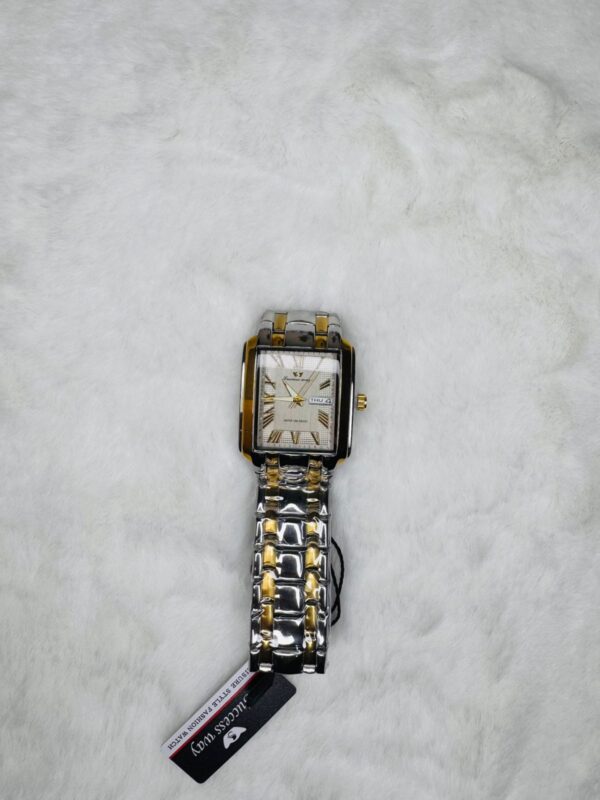 SUCCESS-WAY-CL229 Cream White  Wrist Watch Full Calander Stainless Still - Image 3