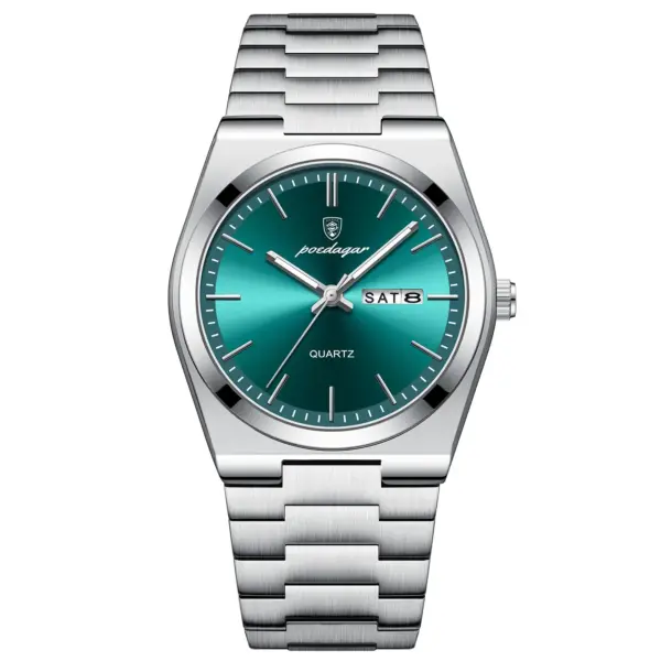 Poedagar 930 – Sliver Green Man watches